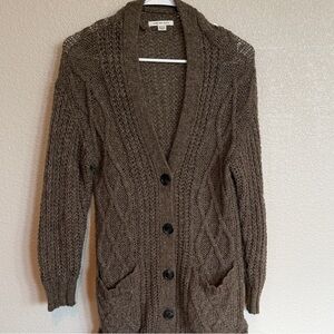 American Eagle Outfitters Brown Knit Cardigan